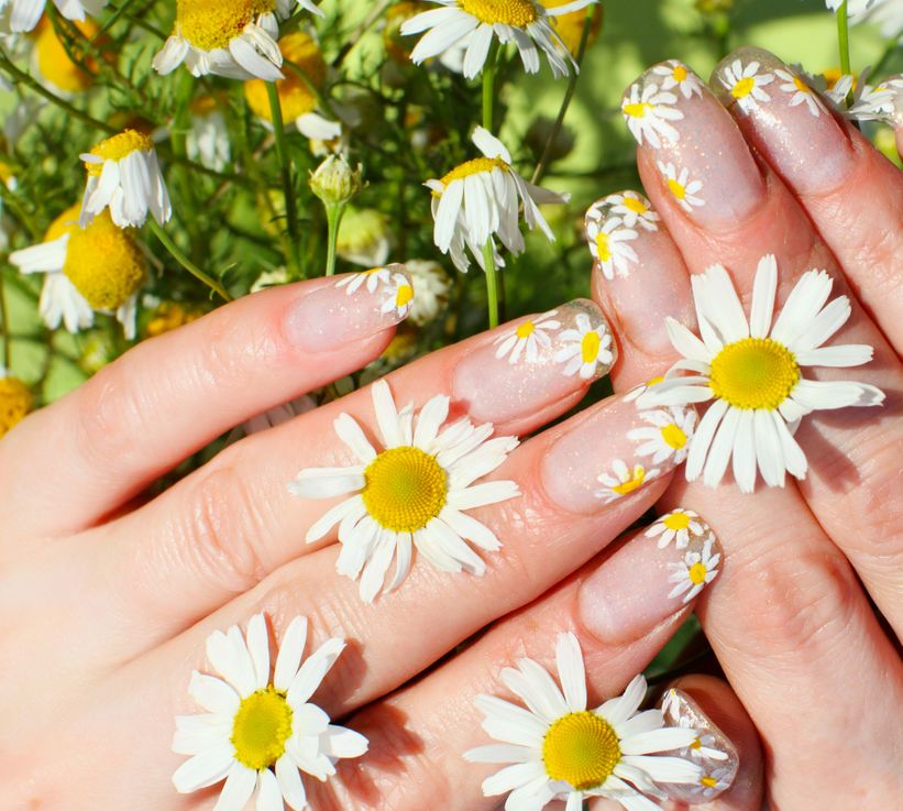 Papatyalı nail art