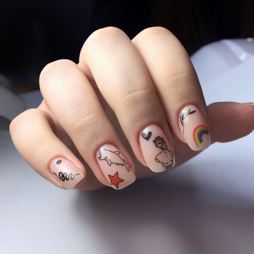 Tırnak sticklerı ile nail art