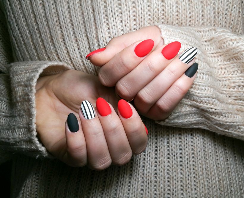 kırmızı nail art