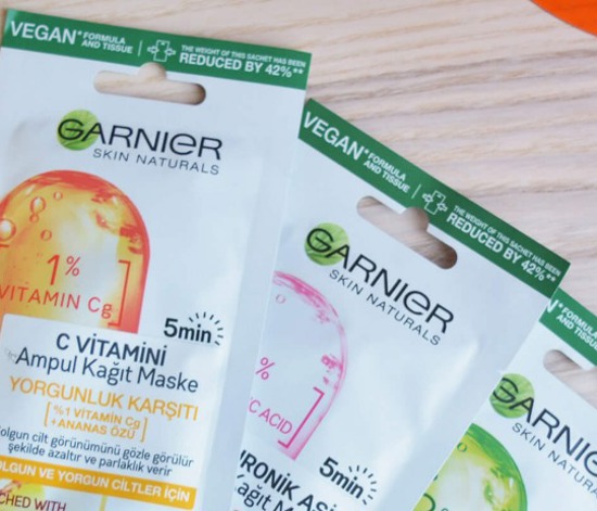 Deniyoruz: Garnier Ampul Kağıt Yüz Maskeleri